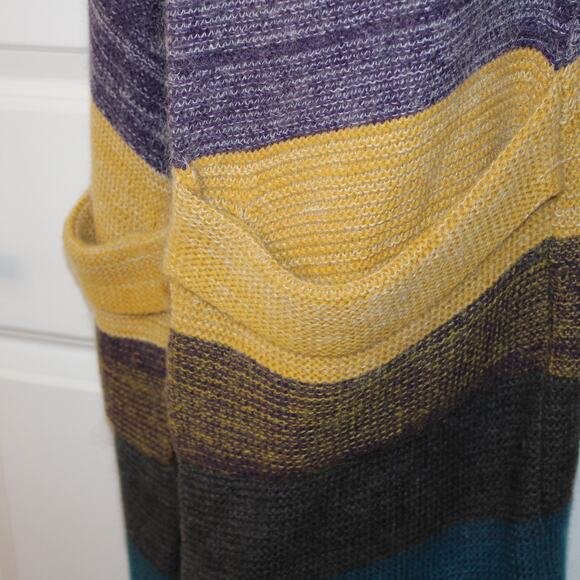 THEORY Floriane Land Multi Color Striped Long Cardigan | P Small - Picture 14 of 15